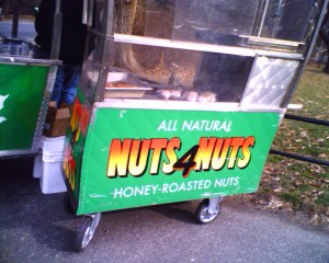 Roasted nut vendor cart