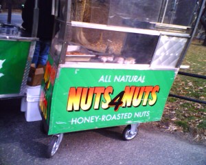 Roasted nut vendor cart