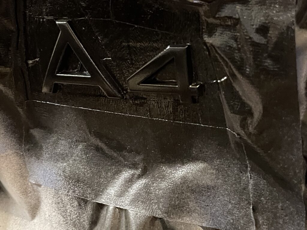 Painting the A4 badge in place